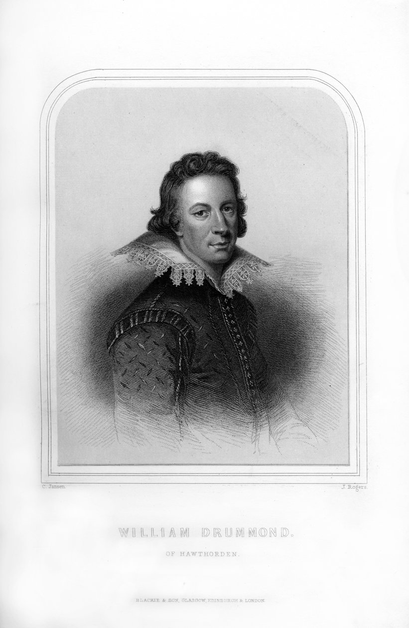 William Drummond, Schotse dichter, 1870 door J. Rogers