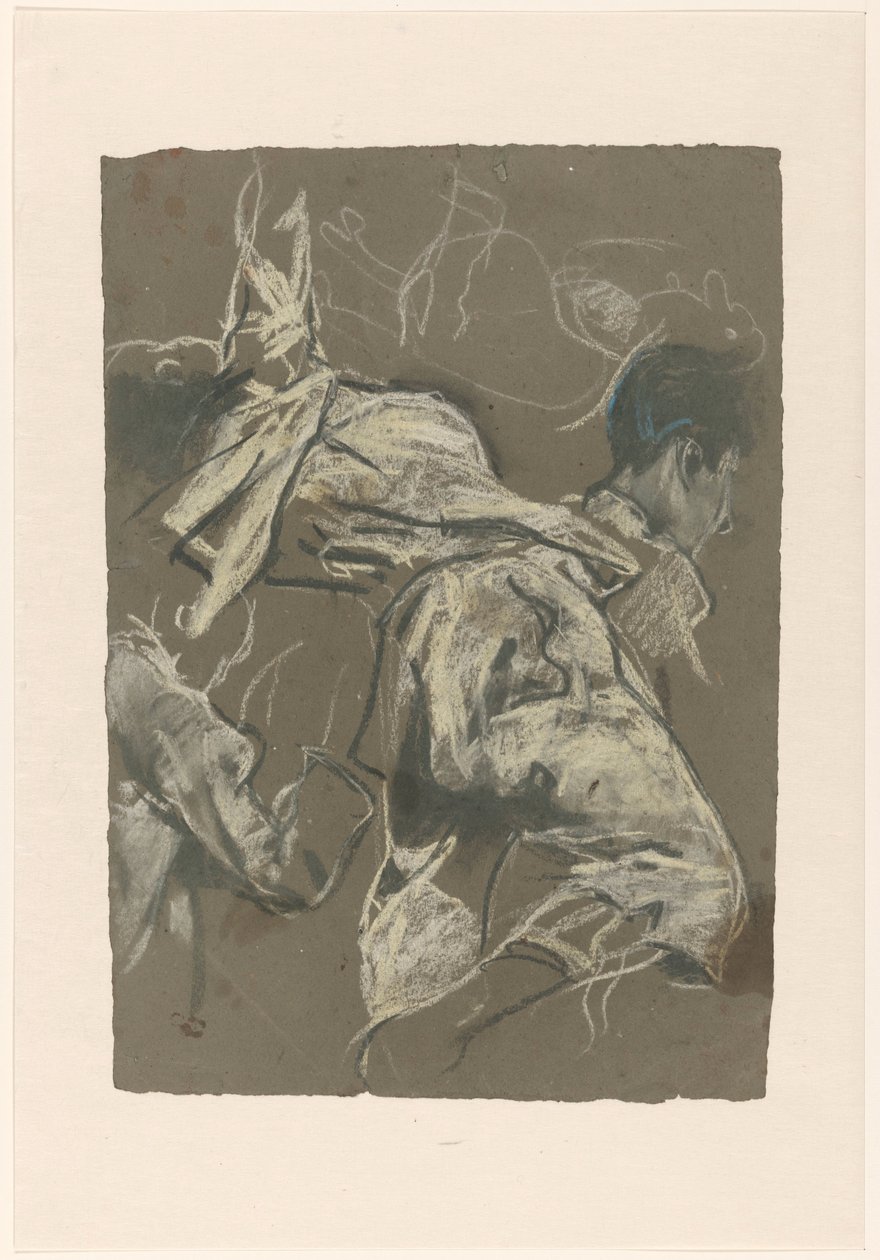 Draperiestudies en een kop door Jac van Looij