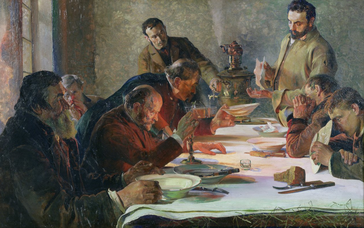 Kerstavond in Siberië, 1892 door Jacek Malczewski