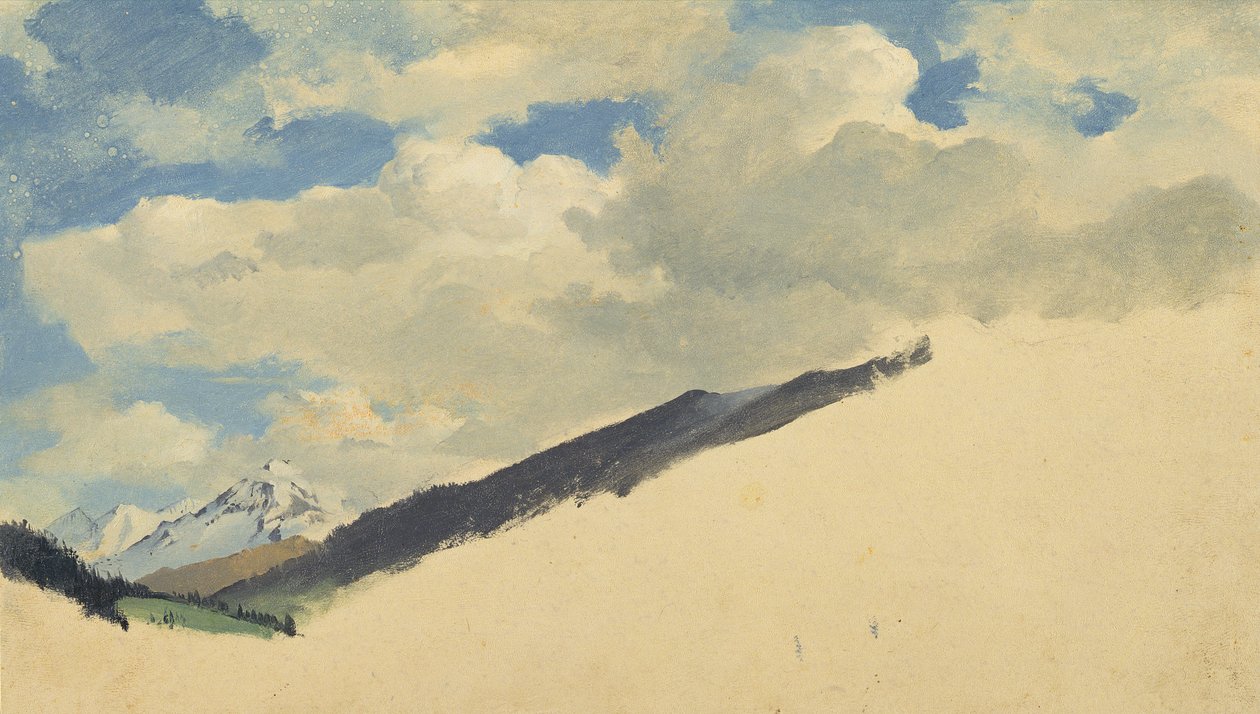 Studie van Wolken met Bergtoppen, 1830 door Jacob Gensler