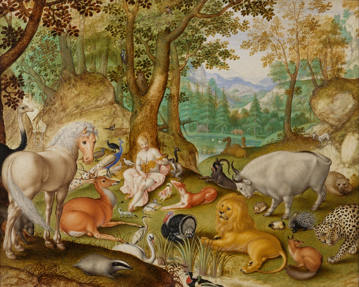 Orpheus die de Dieren Betoverd door Jacob Hoefnagel