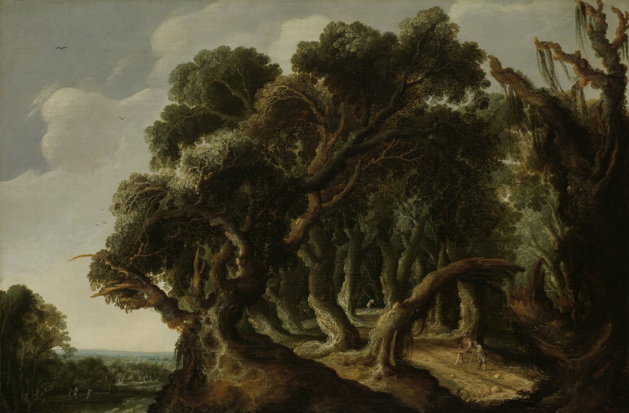 Bosrijk landschap door Jacob van Geel