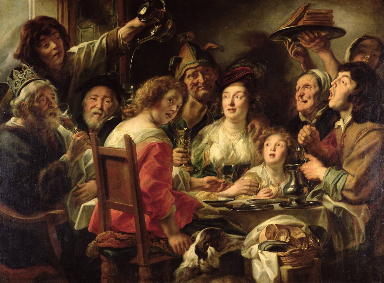 De koning drinkt door Jacob Jordaens