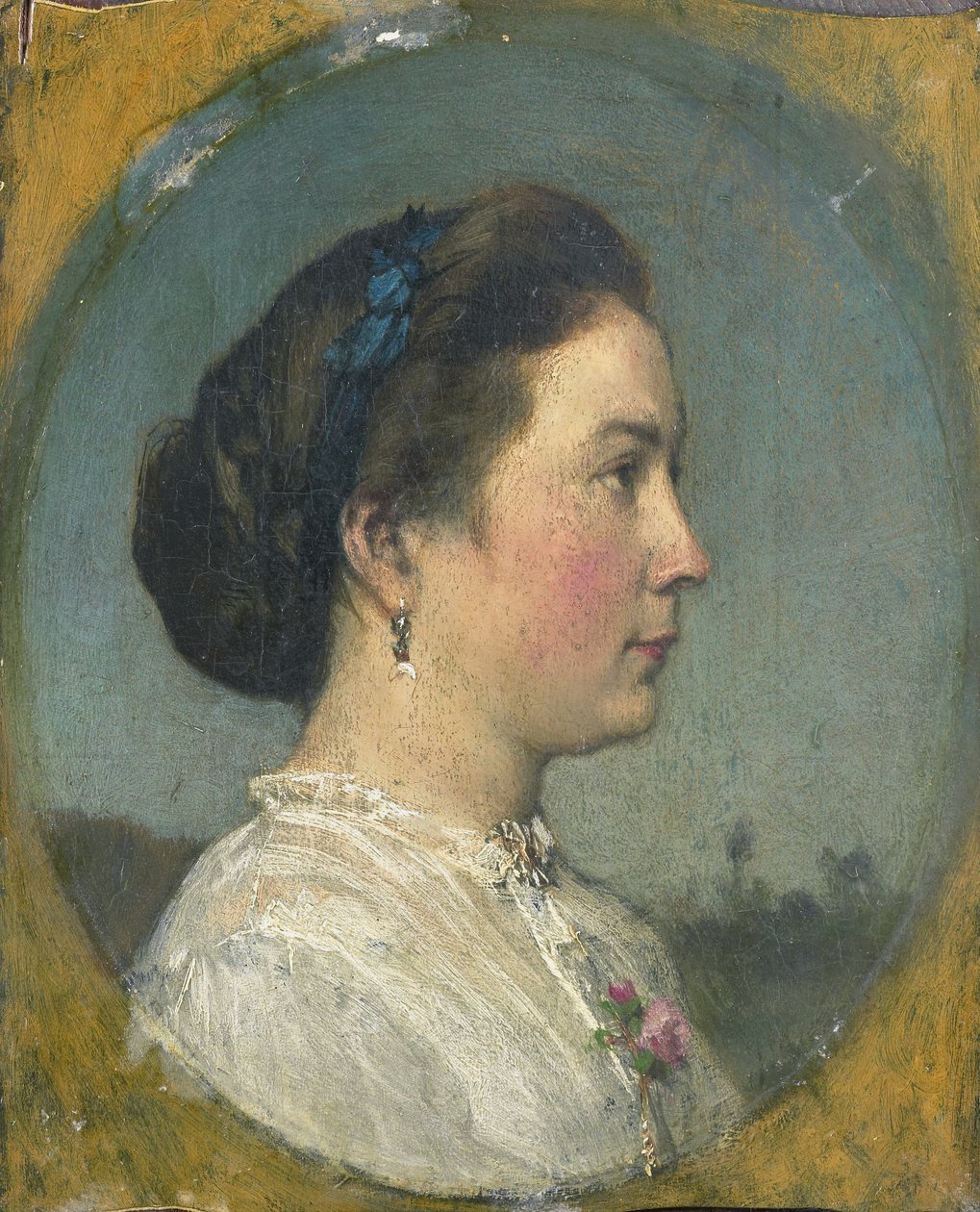 Catharina Hendrika Horn (1841-1905). De vrouw van de kunstenaar door Jacob Henricus or Hendricus Maris