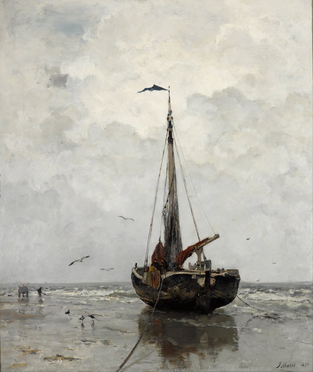 Vissersboot door Jacob Henricus or Hendricus Maris