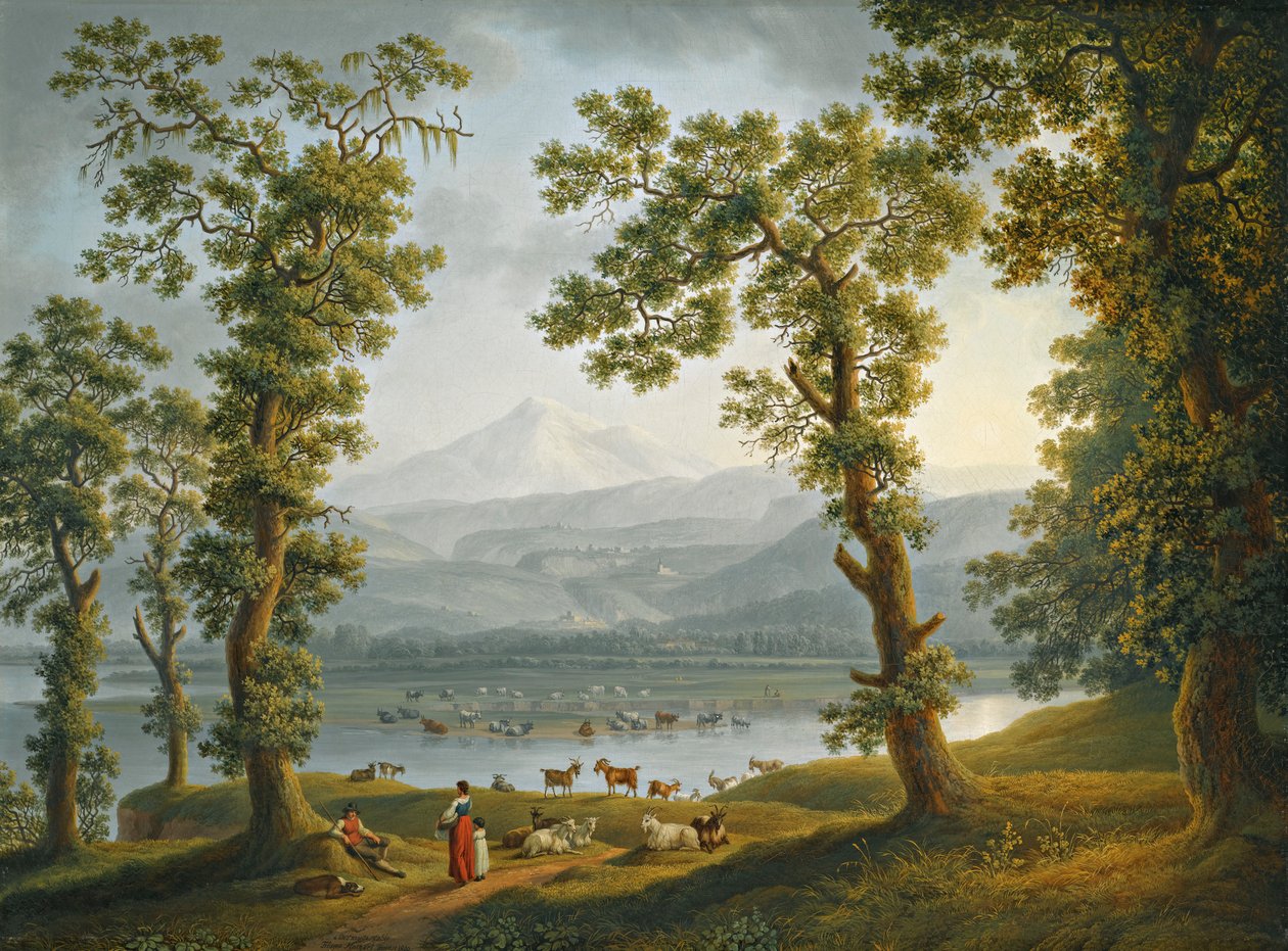 Veduta di Piedimonte door Jacob Philipp Hackert