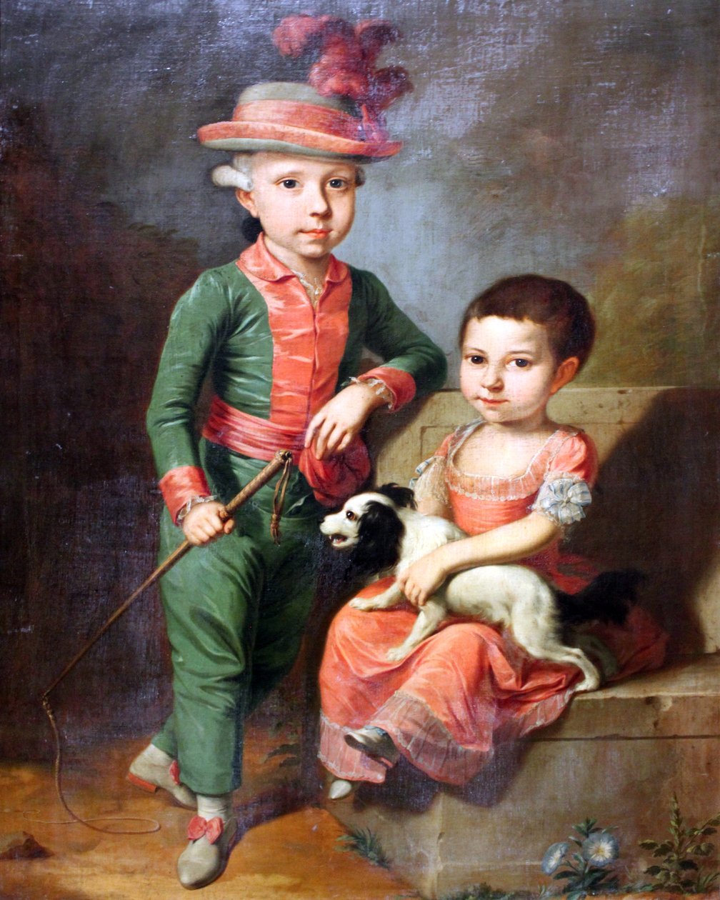 Portret van Johann Georg von Holzhausen (1771-1846) en zijn zus Henriette (1773-1834) door Johann Jacob Tischbein