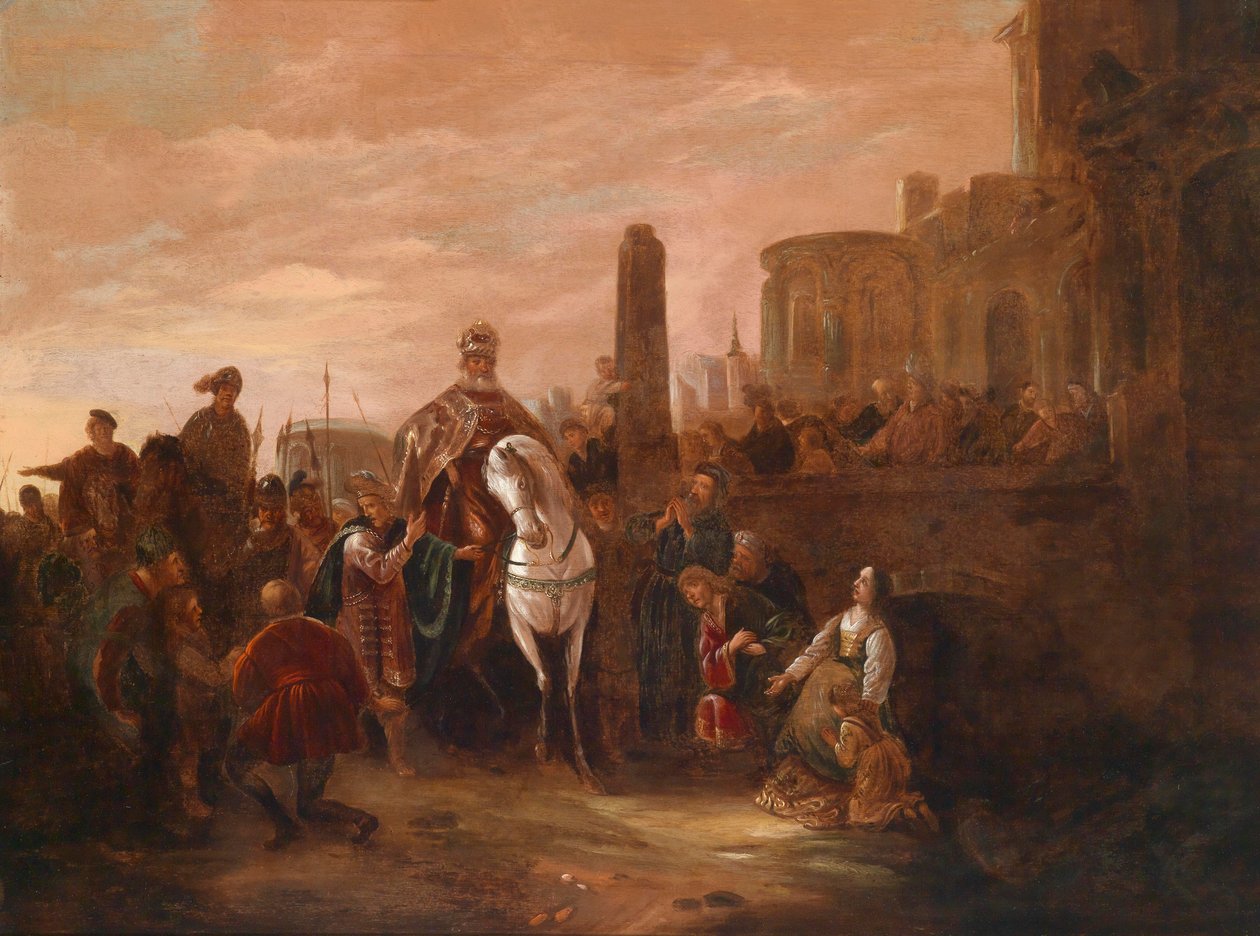Triomf van Mordechai door Jacob Willemsz de Wet or Wett