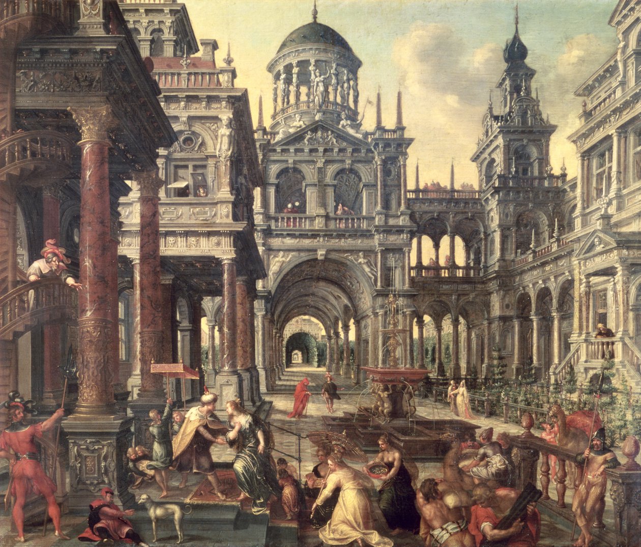 Koning Salomo en de koningin van Sheba door Jacob de Vries