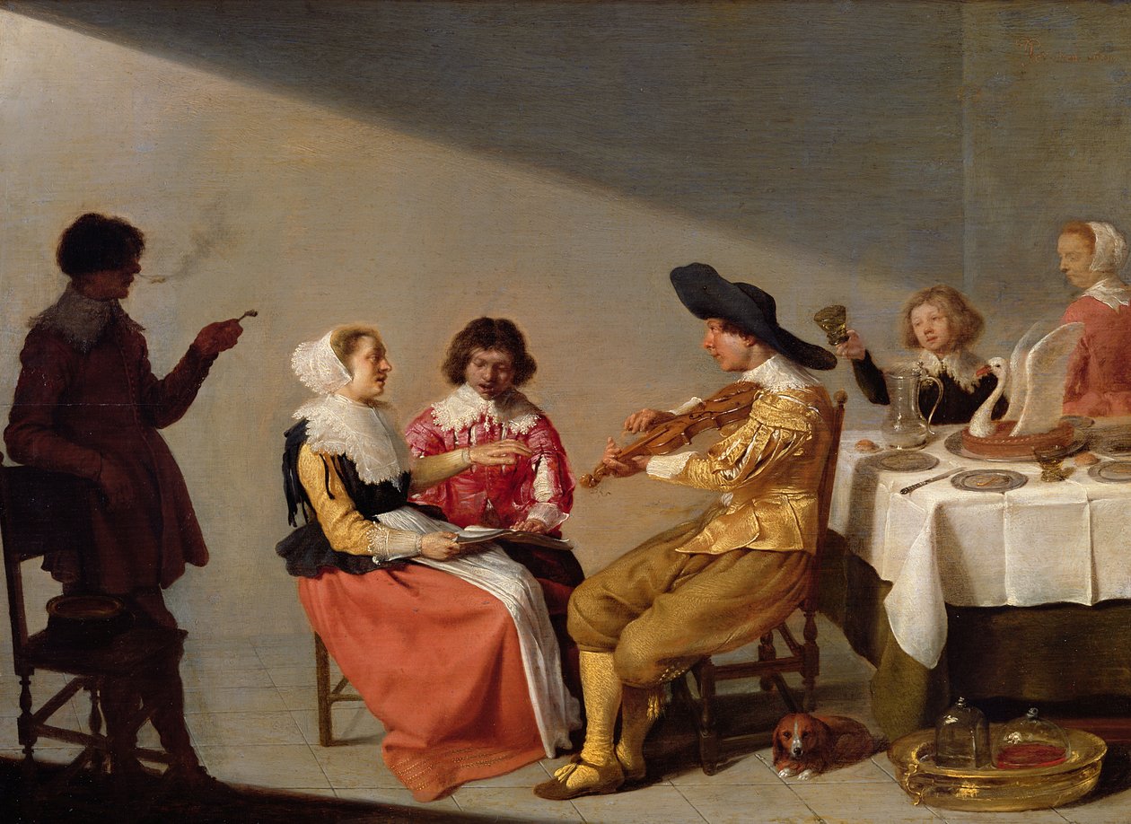 Een muzikaal gezelschap, 1631 door Jacob van Velsen