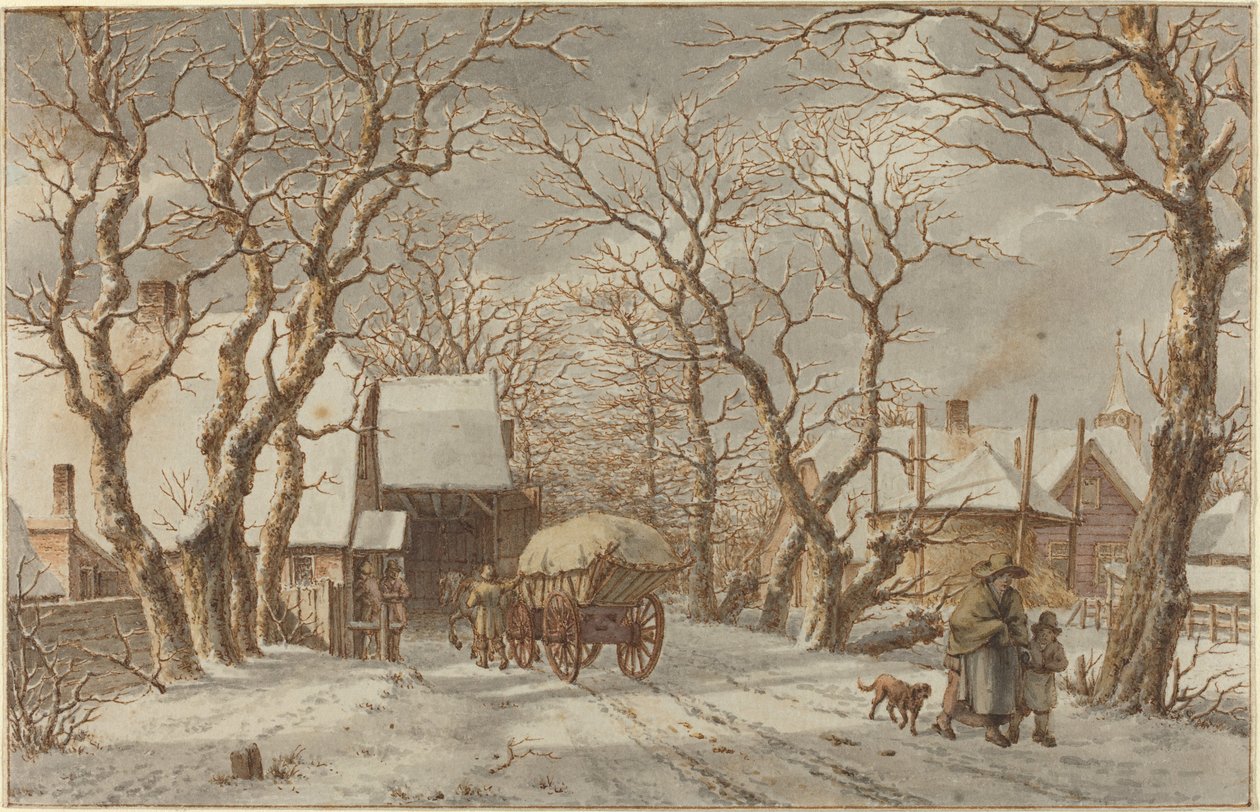 Winterscène door Jacob Cats