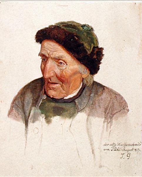 De Oude Wapenmaker van Pahl, 1829 door Jacob Gensler