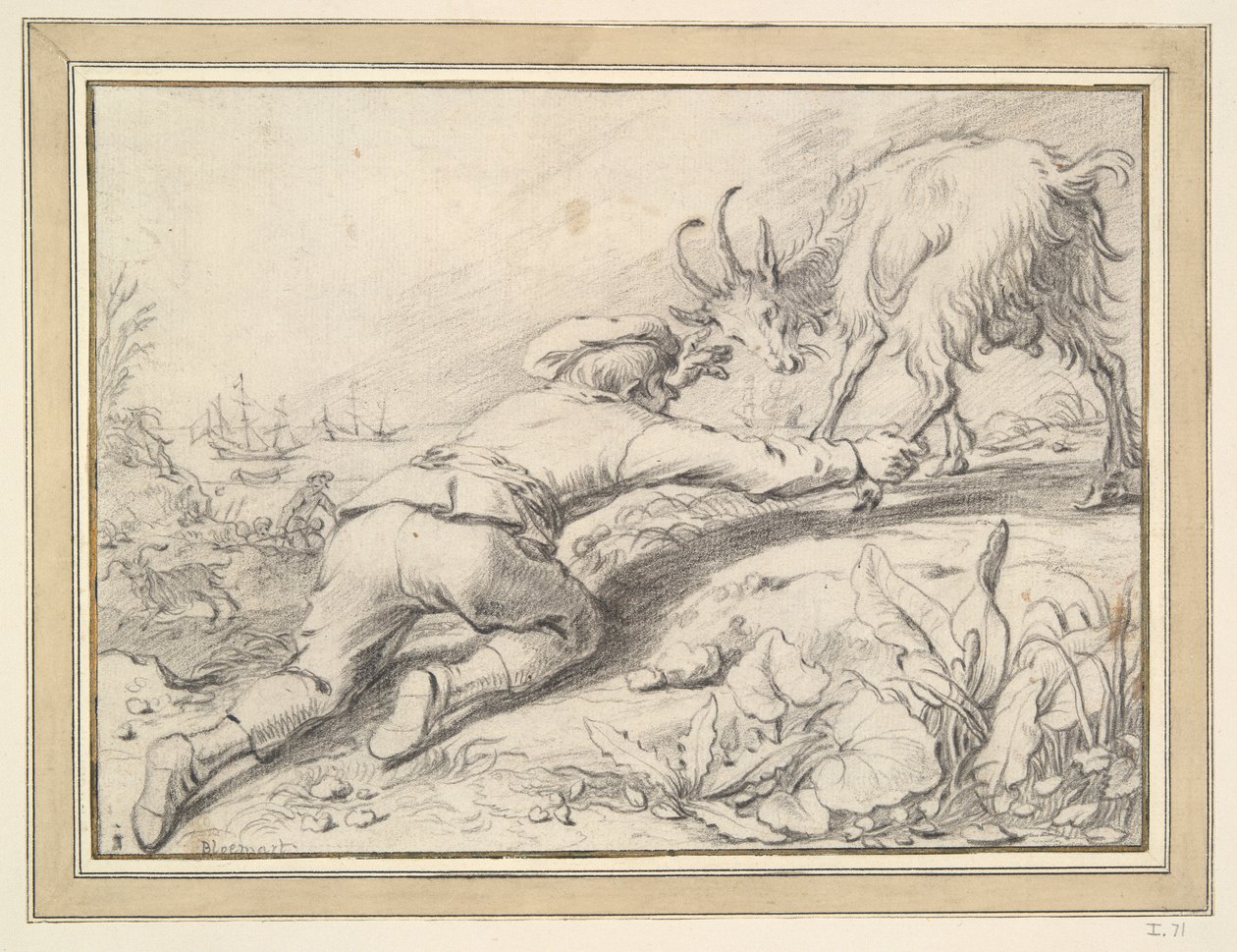 Jongen die een geit vangt door Jacob Gerritsz Cuyp