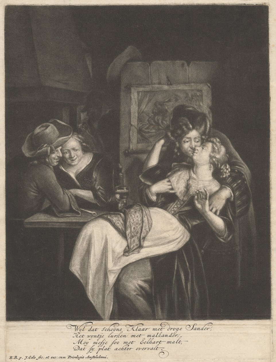 Liefdesscène door Jacob Gole