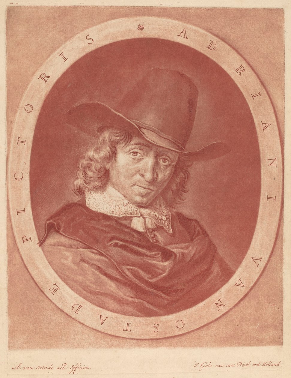 Adriaen van Ostade door Jacob Gole after Adriaen van Ostade