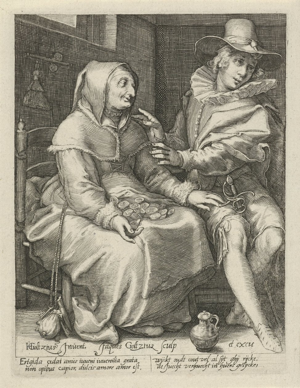 Ongelijke liefde door Jacob Goltzius (II)
