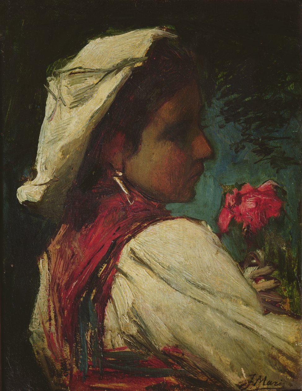 Italiaans Meisje, c.1866 door Jacob Henricus or Hendricus Maris