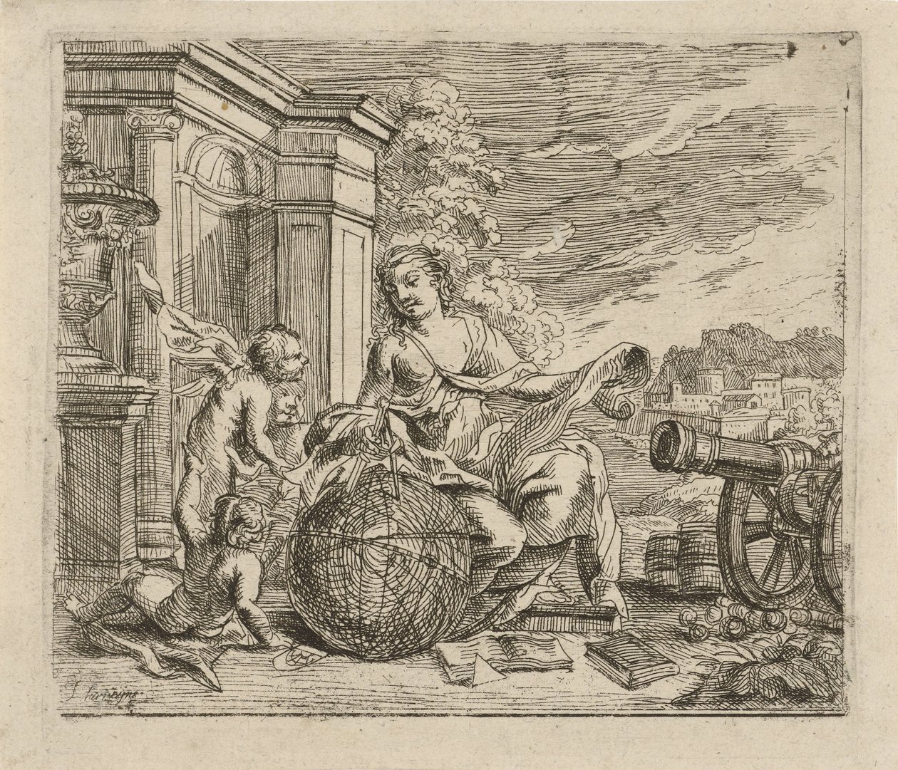 Allegorie op de geometrie door Jacob Herreyns (I)