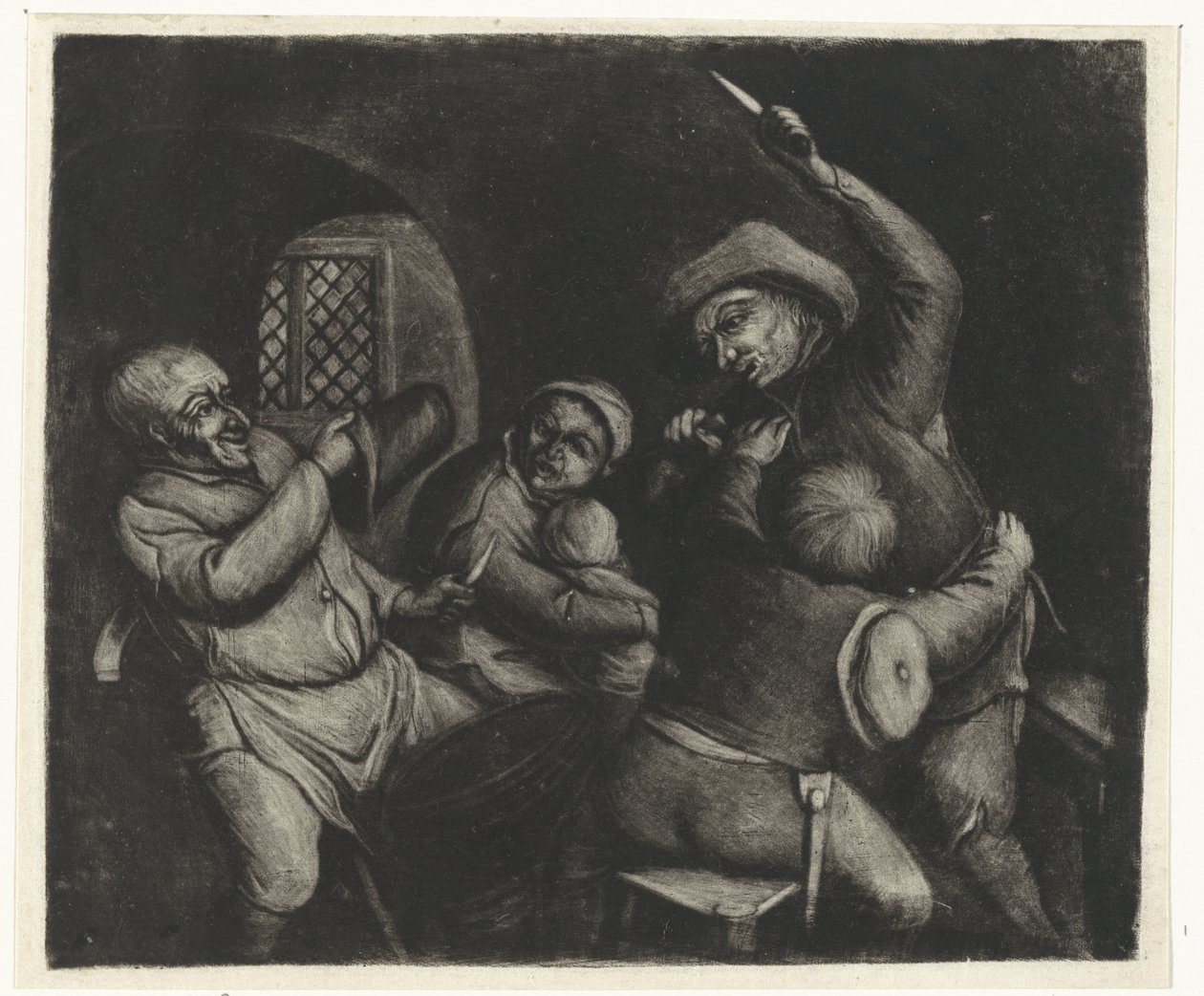 Vechtende mannen door Jacob Hoolaart