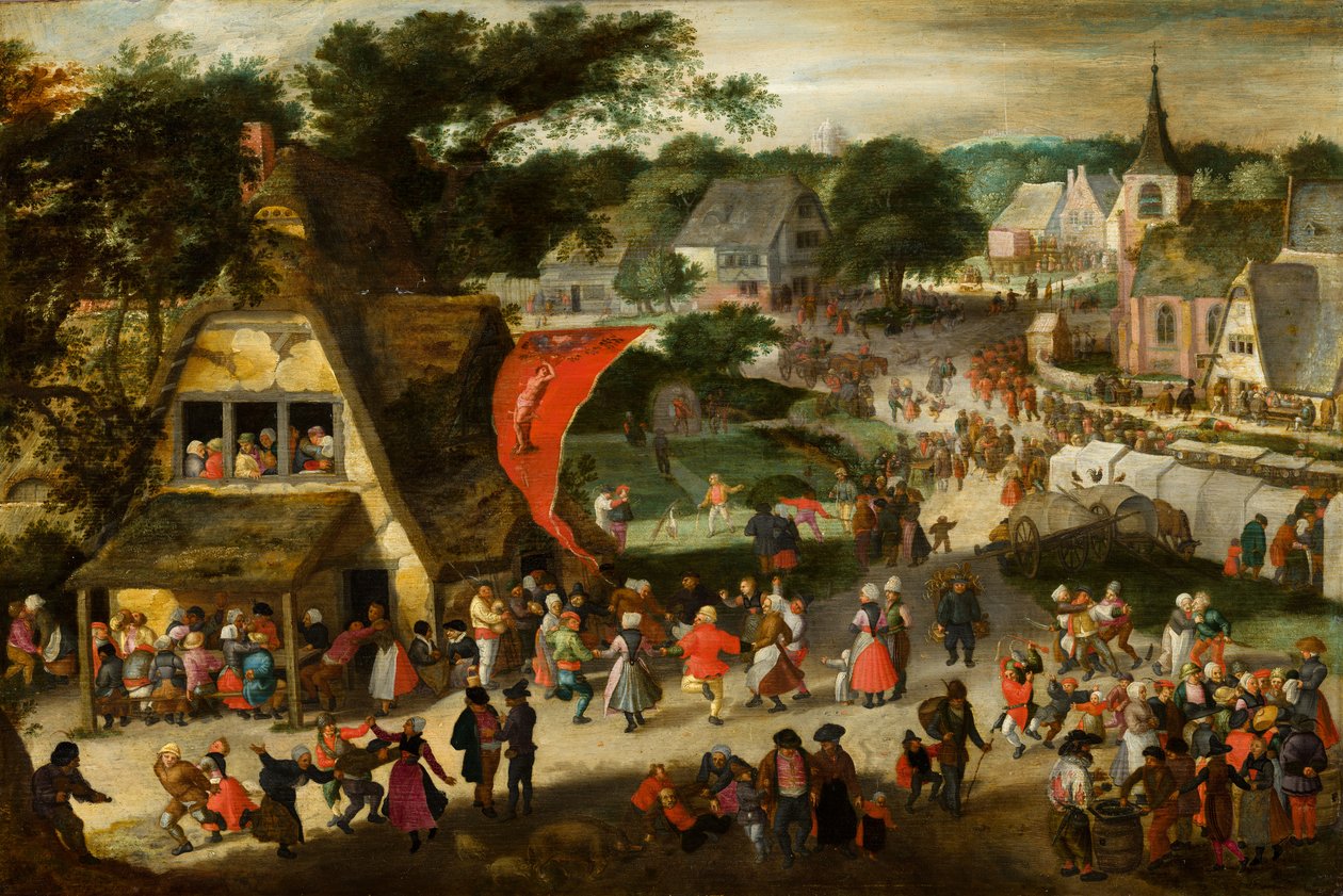Kermis op Sint Sebastiaansdag door Jacob I Savery