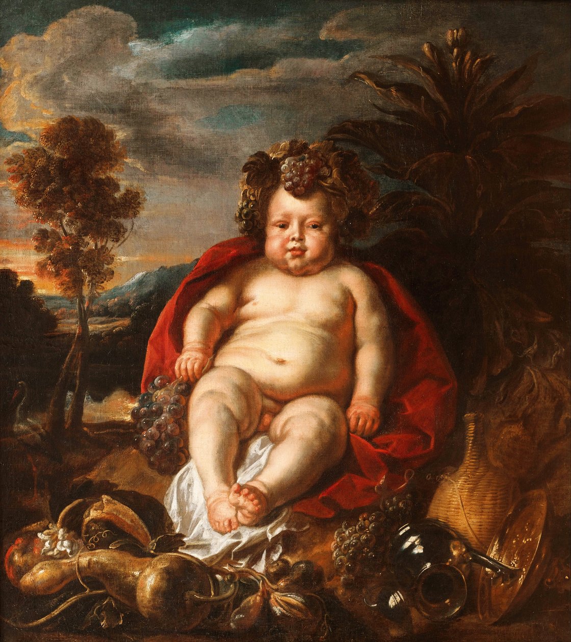 Bacchus als kind door Jacob Jordaens