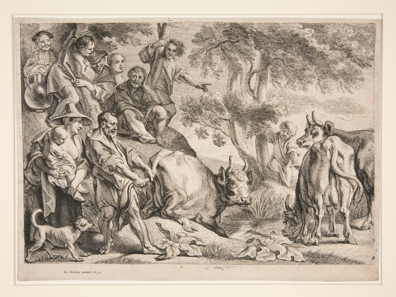 Cacus steelt het vee van Hercules door Jacob Jordaens