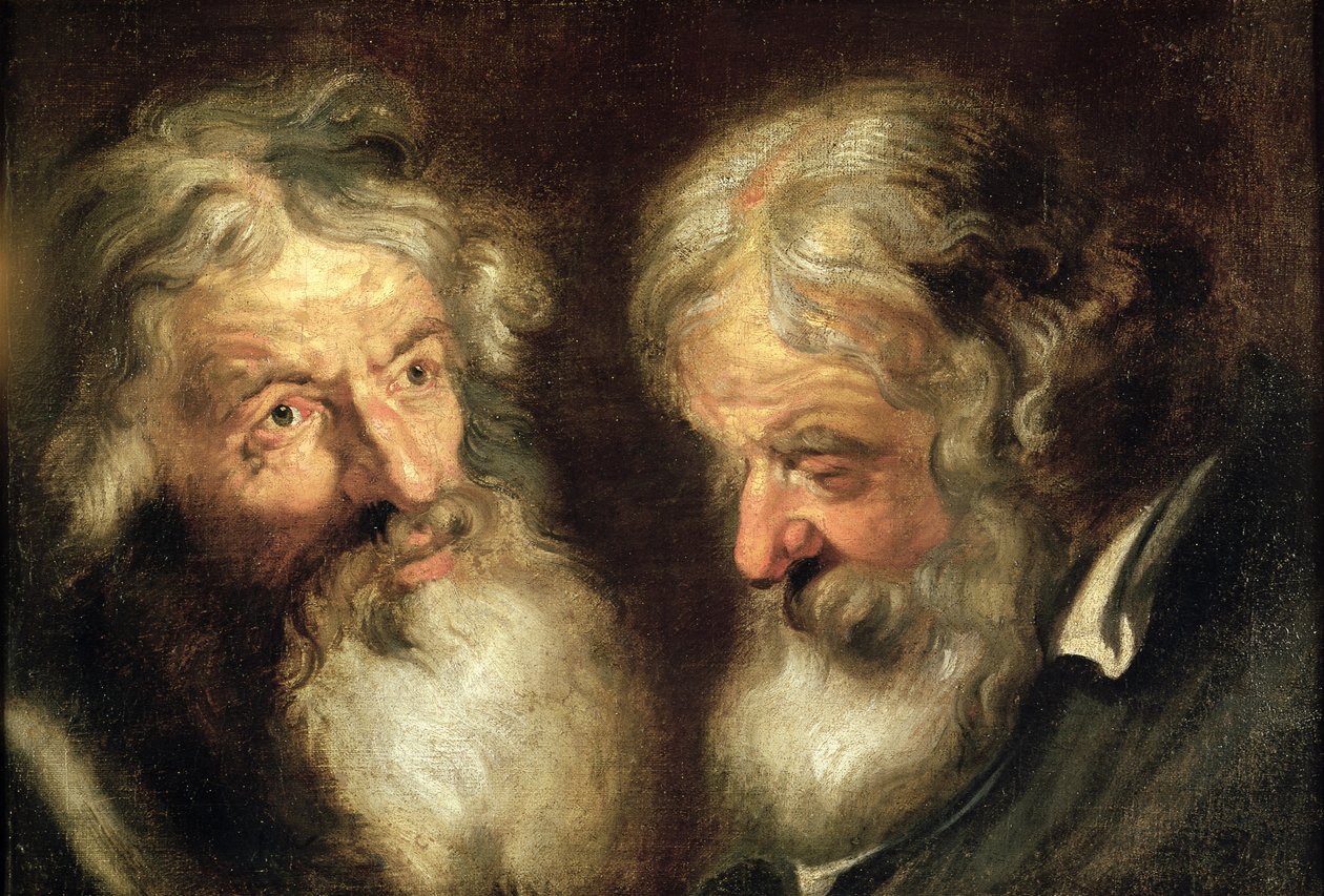 Hoofden van Twee Oude Mannen door Jacob Jordaens