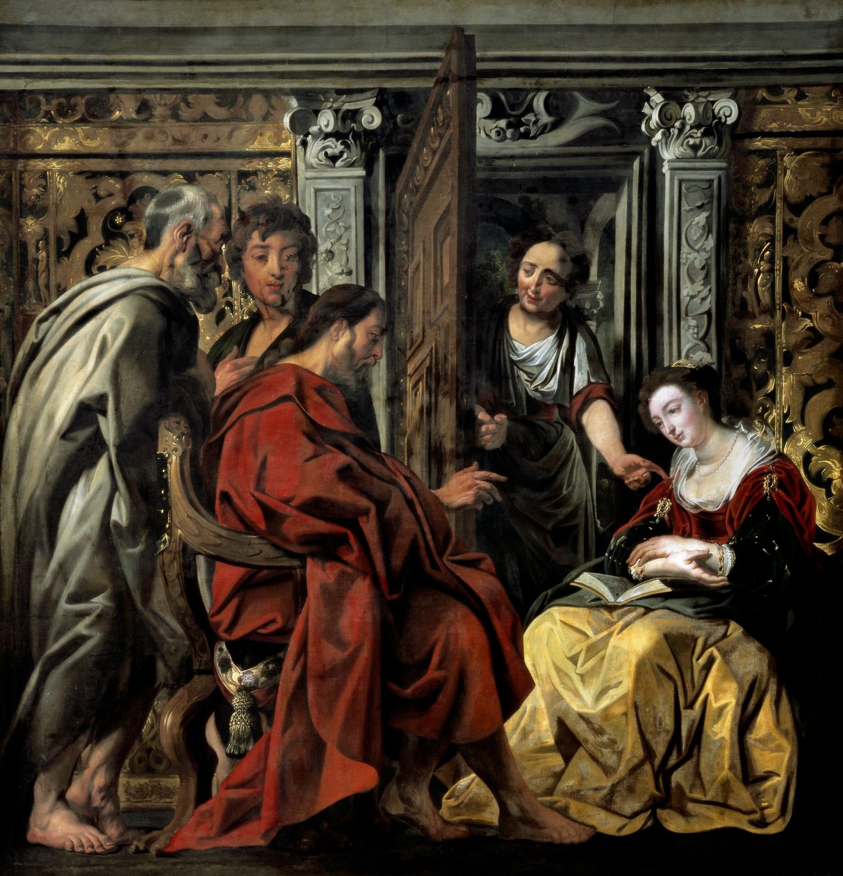 Jezus bij Martha en Maria door Jacob Jordaens