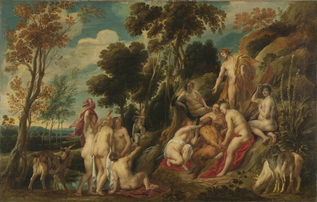 Marsyas mishandeld door de muzen door Jacob Jordaens