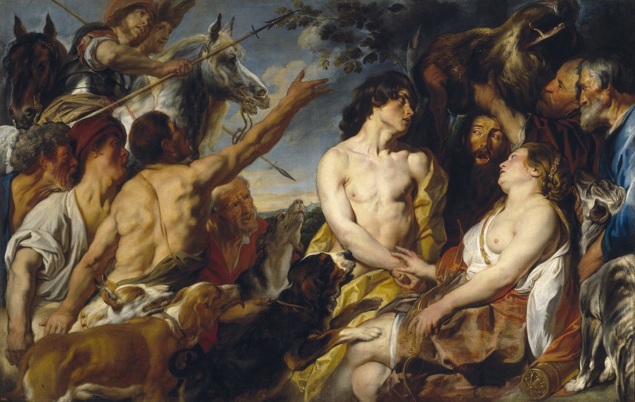 Meleager en Atalanta door Jacob Jordaens