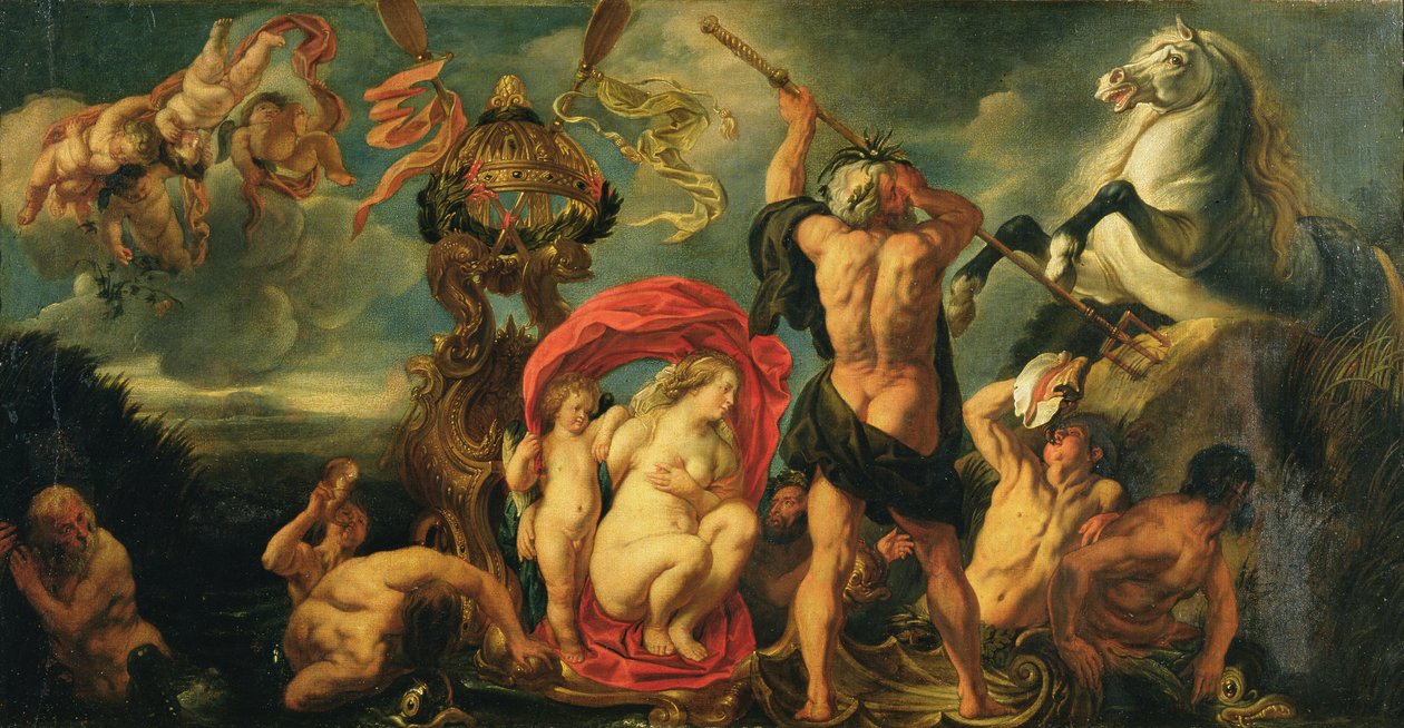 Neptunus creëert het paard door Jacob Jordaens