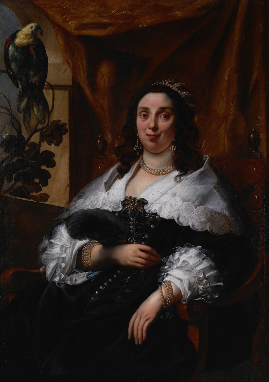 Portret van een dame door Jacob Jordaens