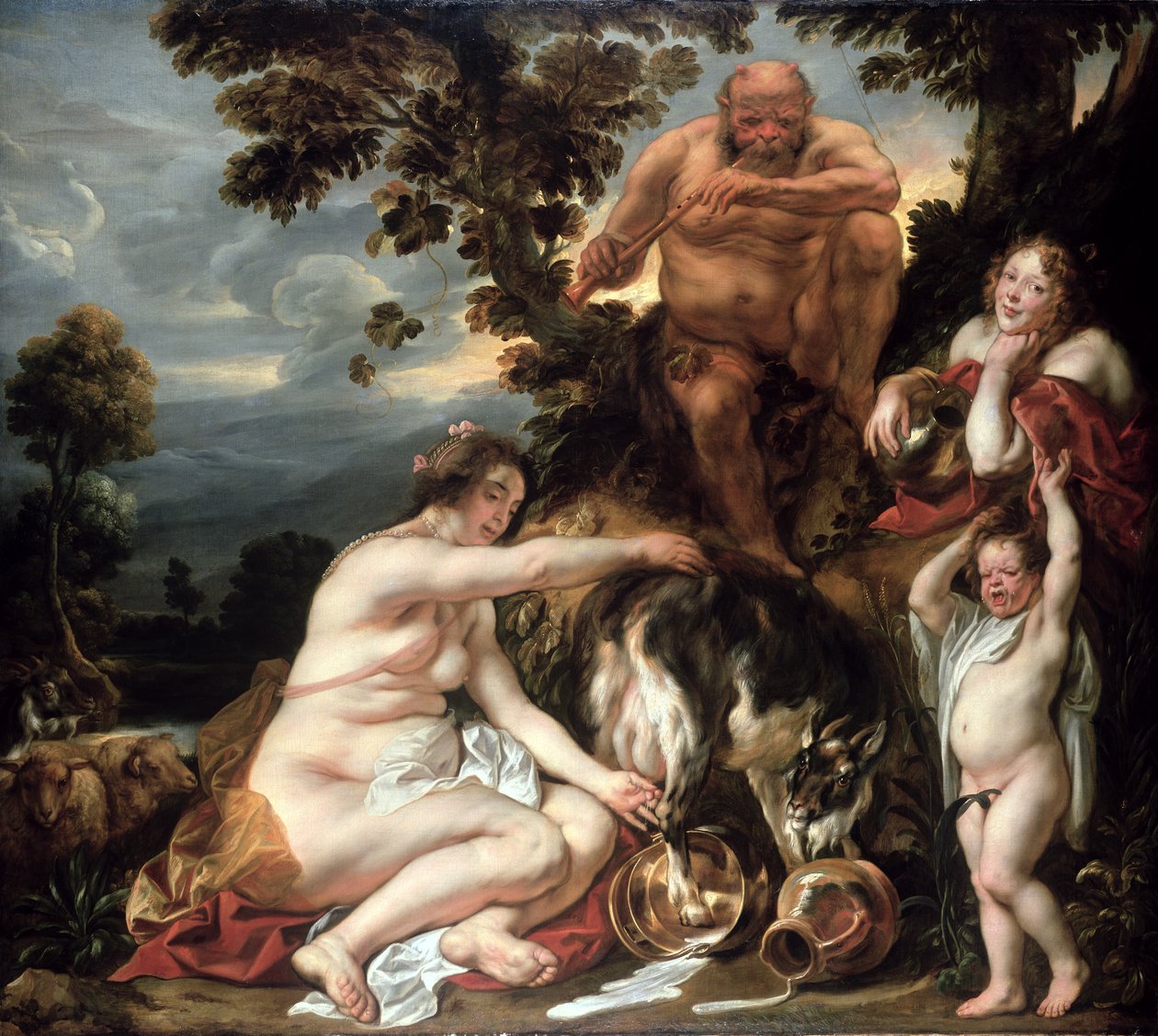 De jeugd van Jupiter door Jacob Jordaens