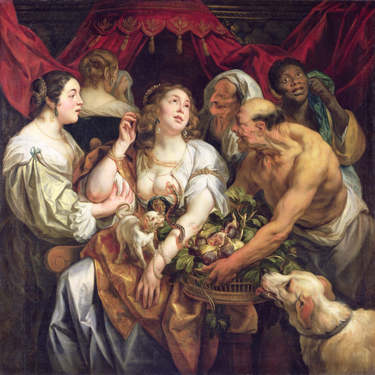De dood van Cleopatra door Jacob Jordaens