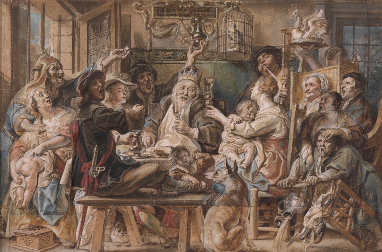 De Koning Drinkt door Jacob Jordaens