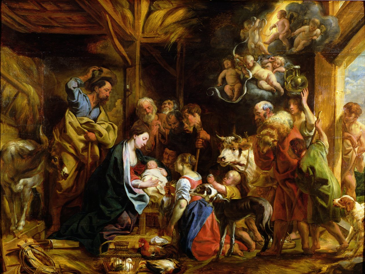 De Geboorte door Jacob Jordaens
