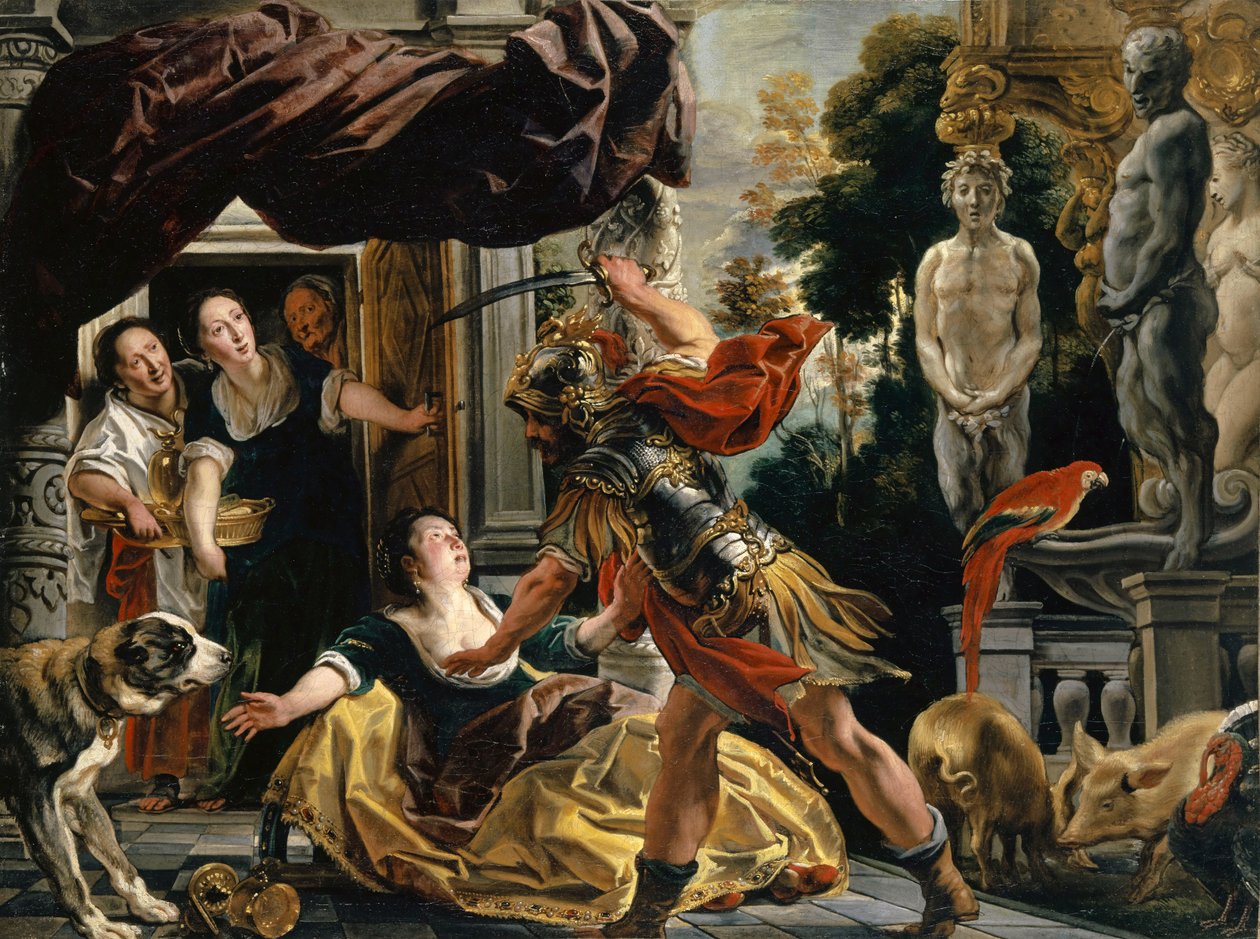 Ulysses en Circe, ca. 1630-1634 door Jacob Jordaens