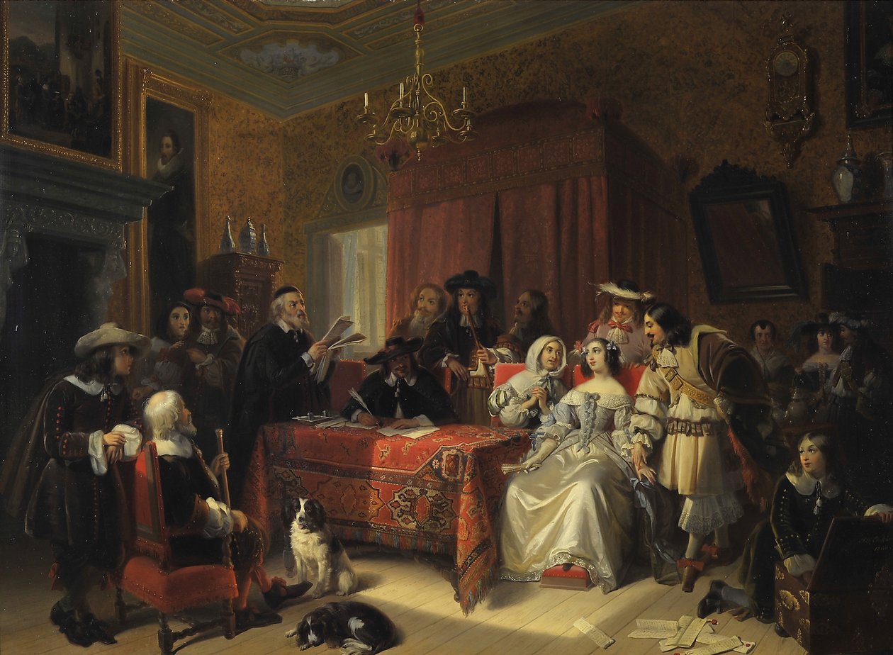 Voorlezing van een Testament door Jacob Joseph Eckhout