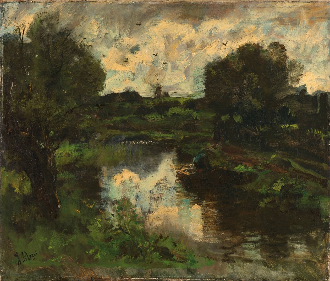 Een Polderlandschap na een Onweersbui door Jacob Maris