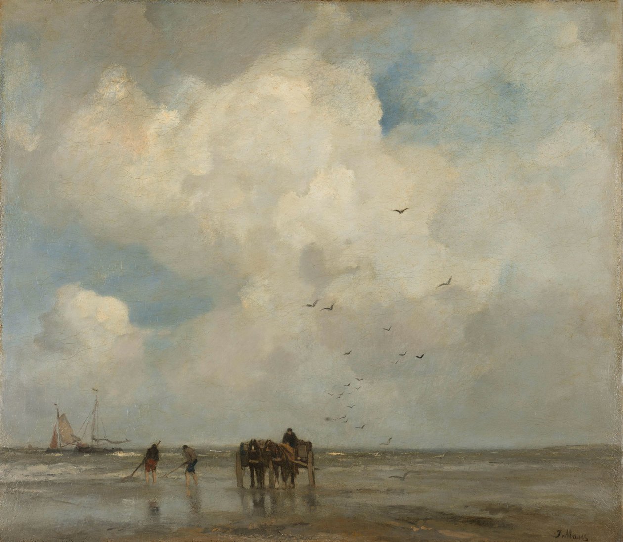 Schelpenvissen door Jacob Maris