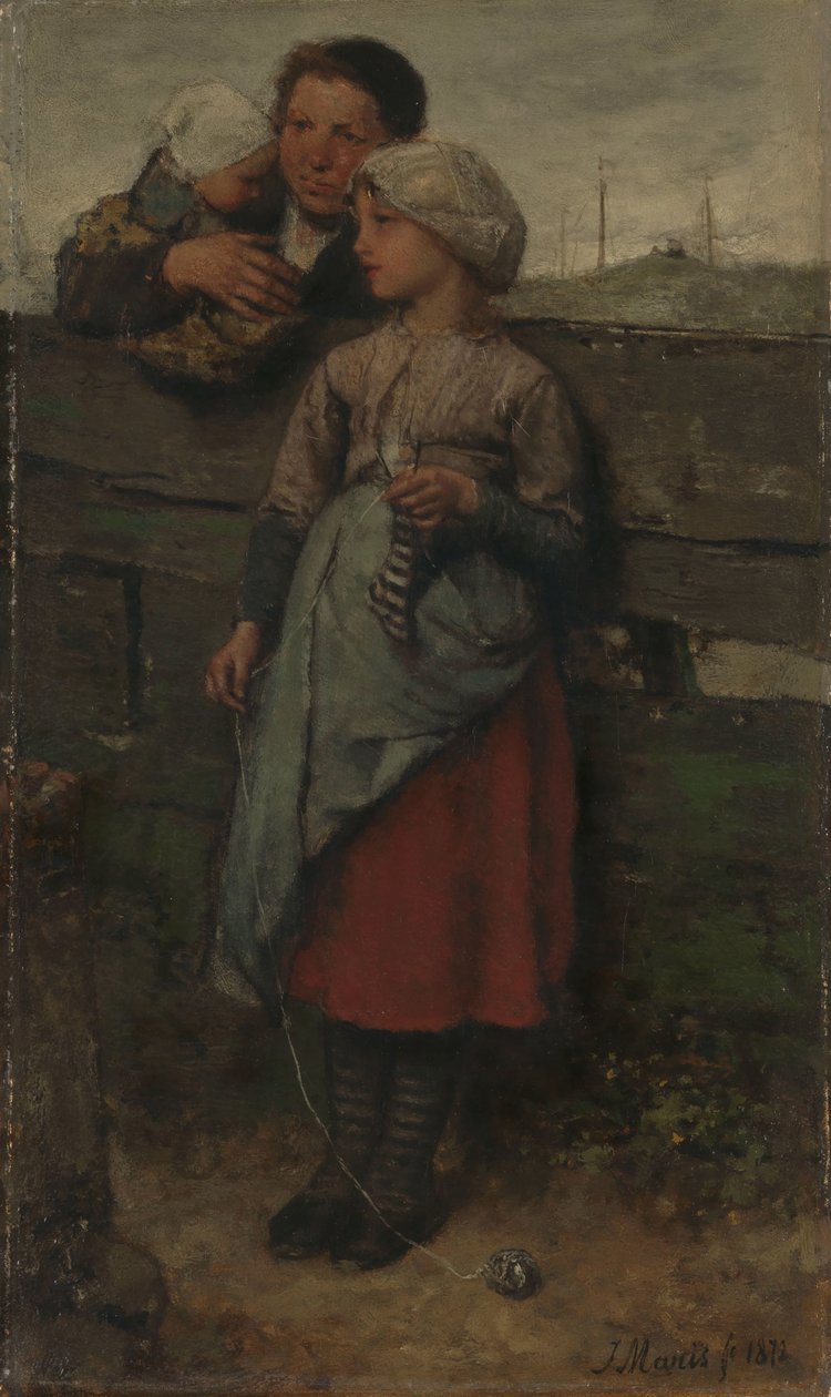 Dorpelingen door Jacob Maris