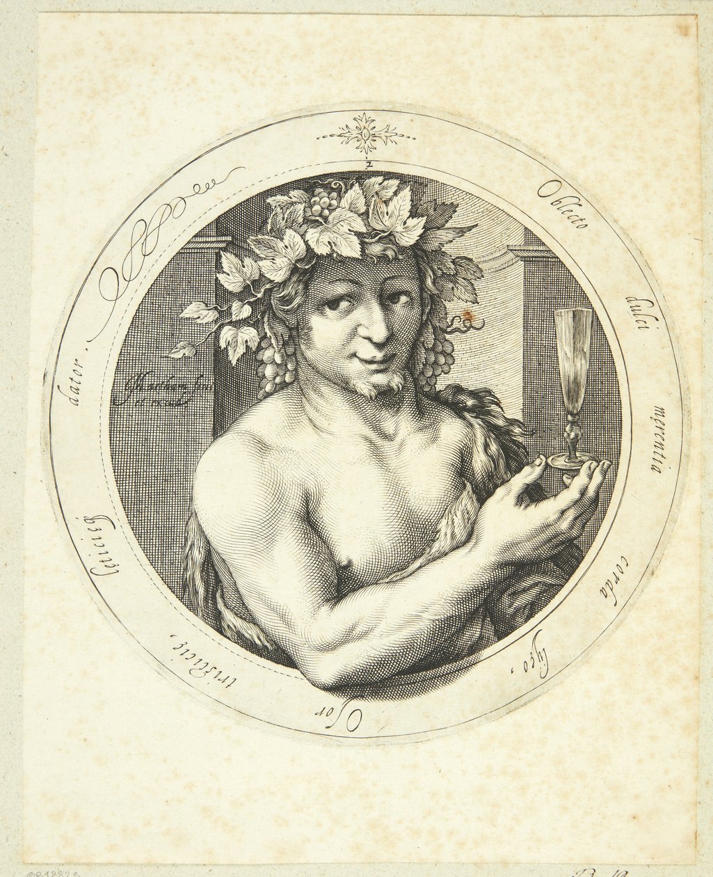Bacchus door Jacob Matham