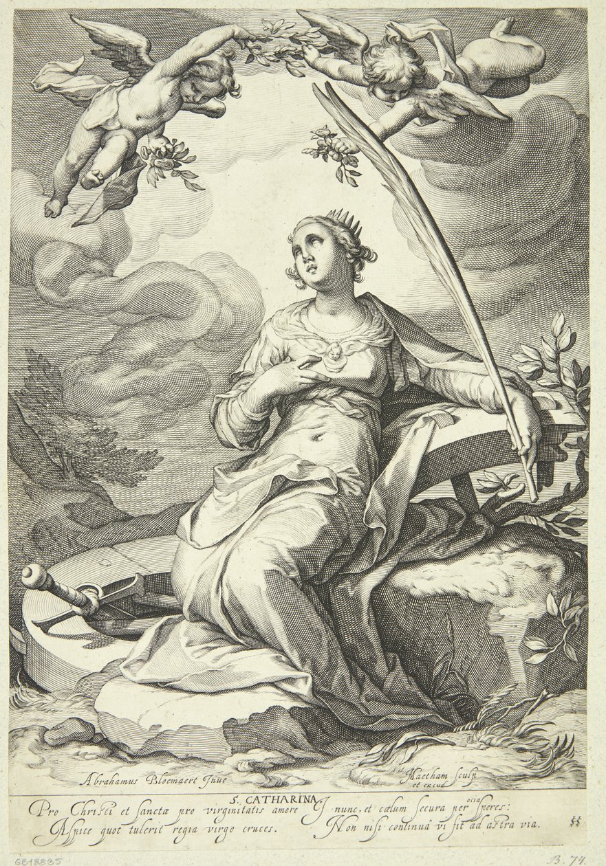 Catharina van Alexandrië door Jacob Matham