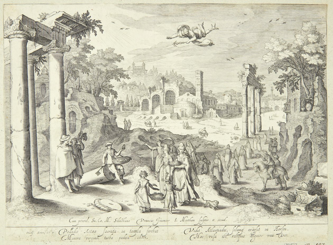 Mercurius en Herse door Jacob Matham