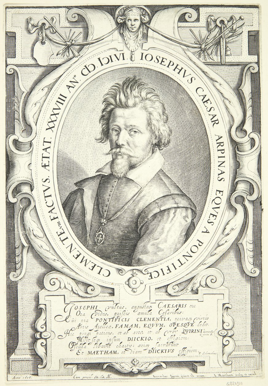 Portret van Giuseppe Cesari door Jacob Matham