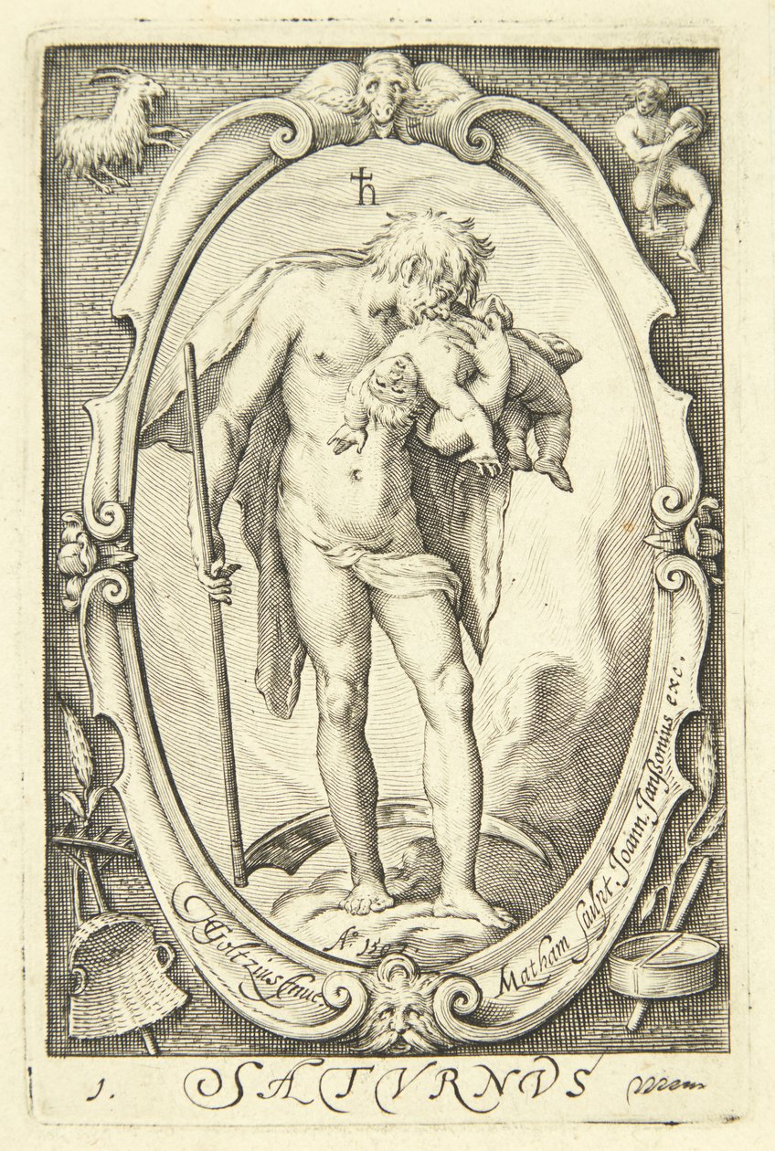 Saturnus door Jacob Matham