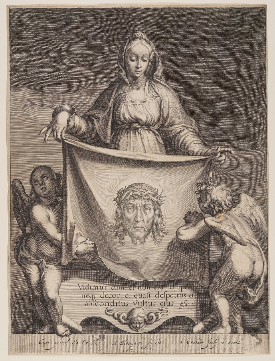 Veronica met het Sudarium door Jacob Matham