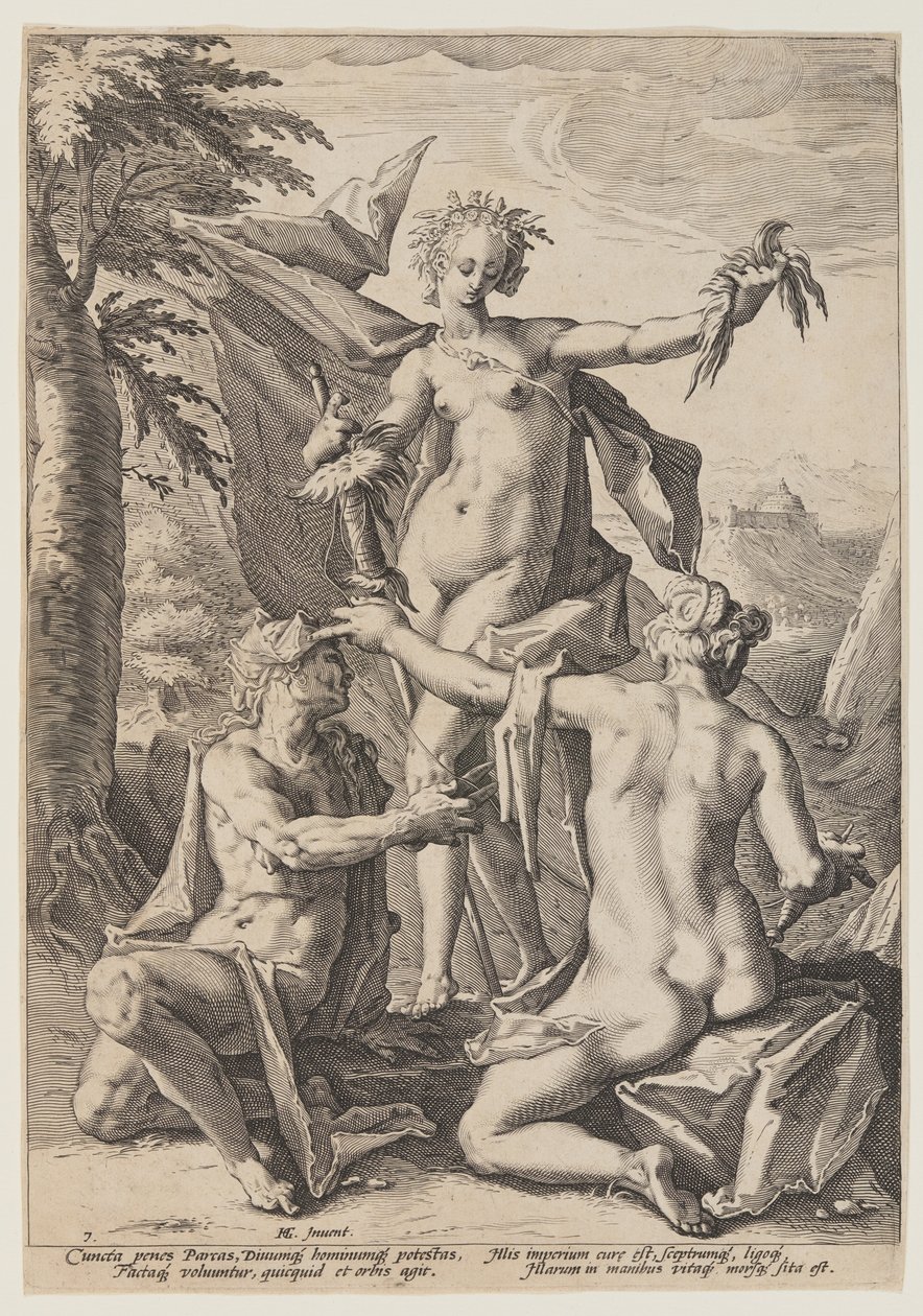 De schikgodinnen door Jacob Matham