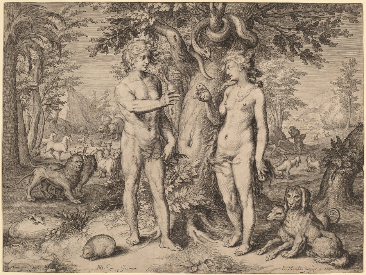 De Val van de Mens door Jacob Matham, after Hendrik Goltzius