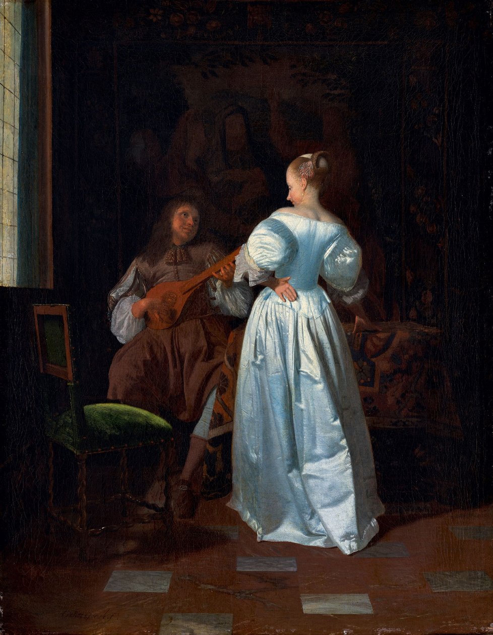 De Serenade, ca.1669 (olieverf op doek) door Jacob Ochtervelt